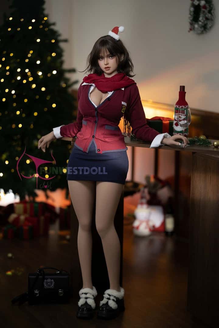 Test de la poupée sexuelle Funwest Christmas Lily (cheveux noirs) : découvrez les caractéristiques de la poupée sexuelle FWD102 de 157 cm avec bonnet G.
