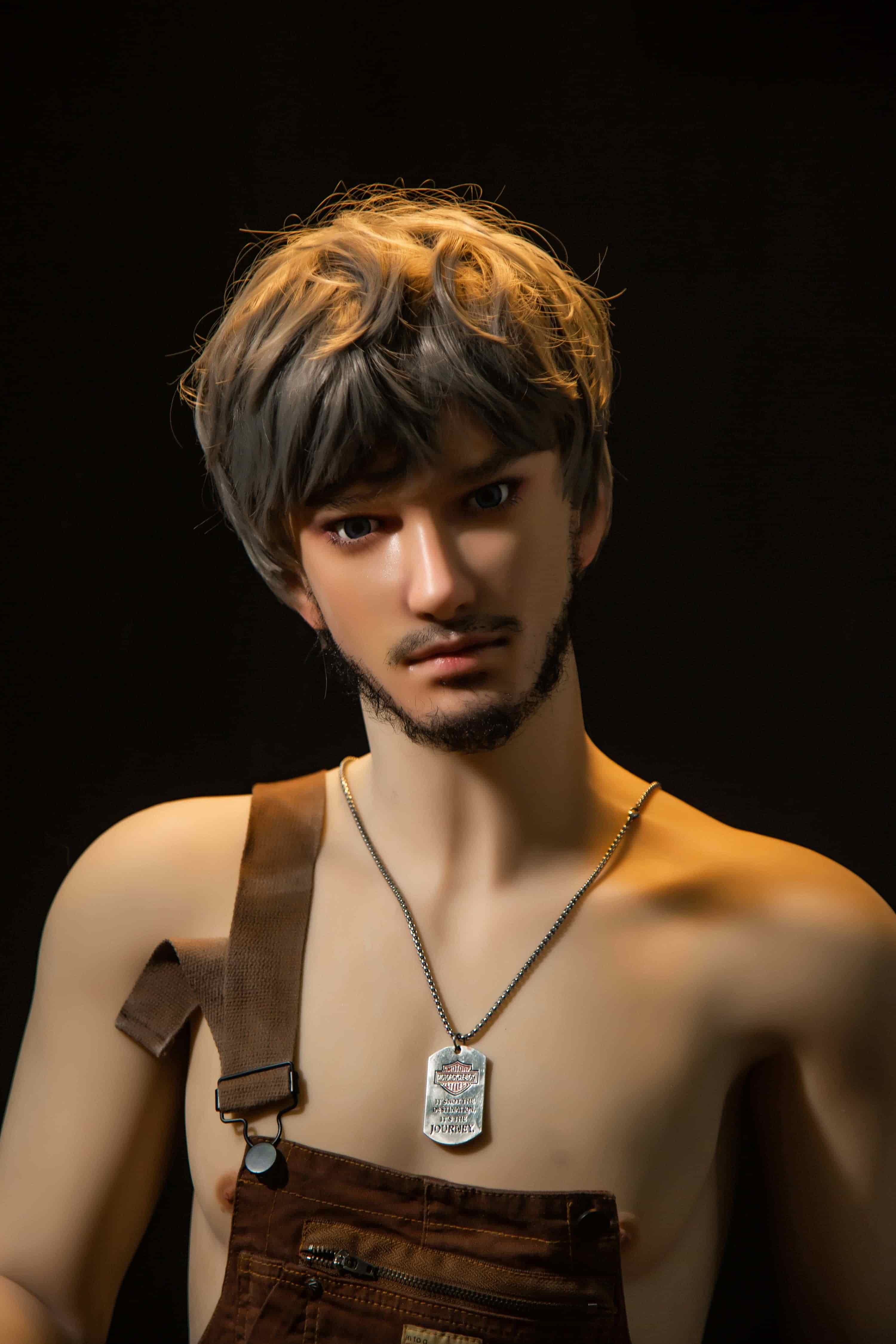 Test de la tête en silicone Qita Doll Zhou : découvrez le réalisme d'une poupée sexuelle masculine asiatique